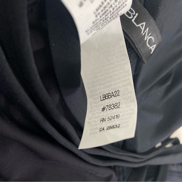 La Blanca NWT LB6BA22 Island Cross Back Mio One-piece Swimsuit Black. Size 4 - Picture 12 of 14